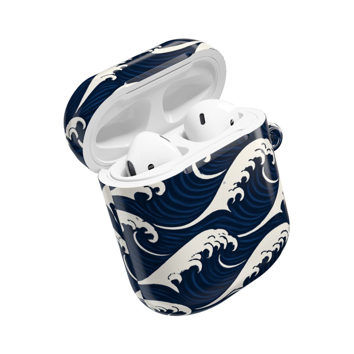 Japan Traditional Wave Crest Motif Earphone Case