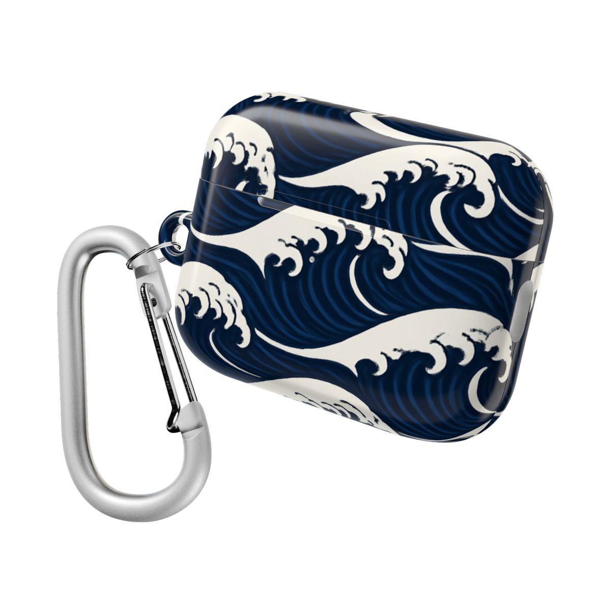 Japan Traditional Wave Crest Motif Earphone Case