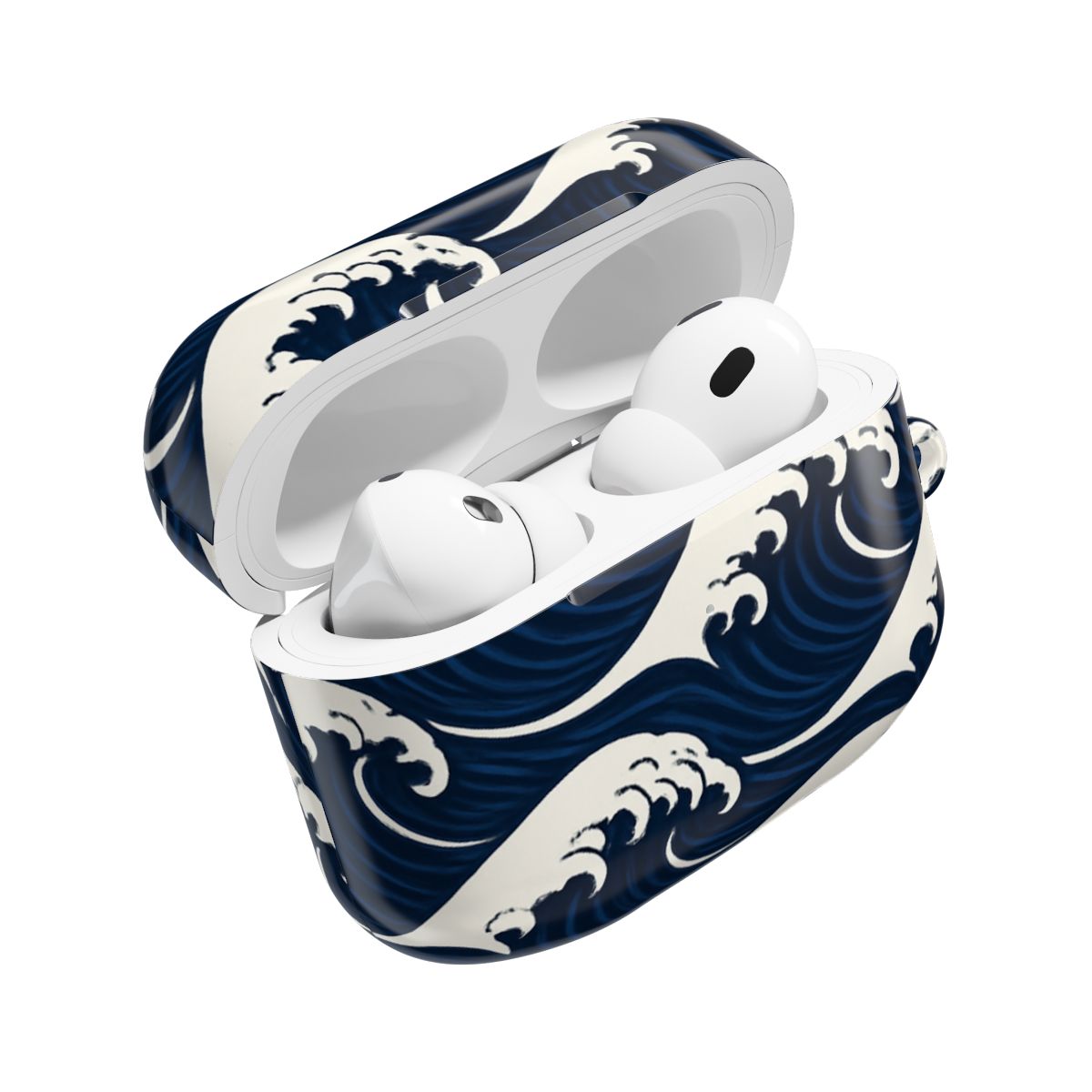Japan Traditional Wave Crest Motif Earphone Case