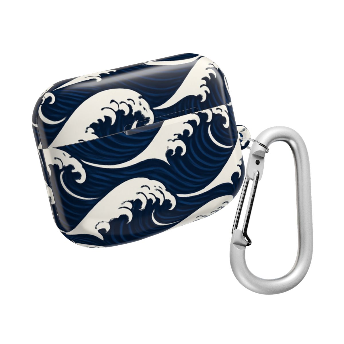 Japan Traditional Wave Crest Motif Earphone Case