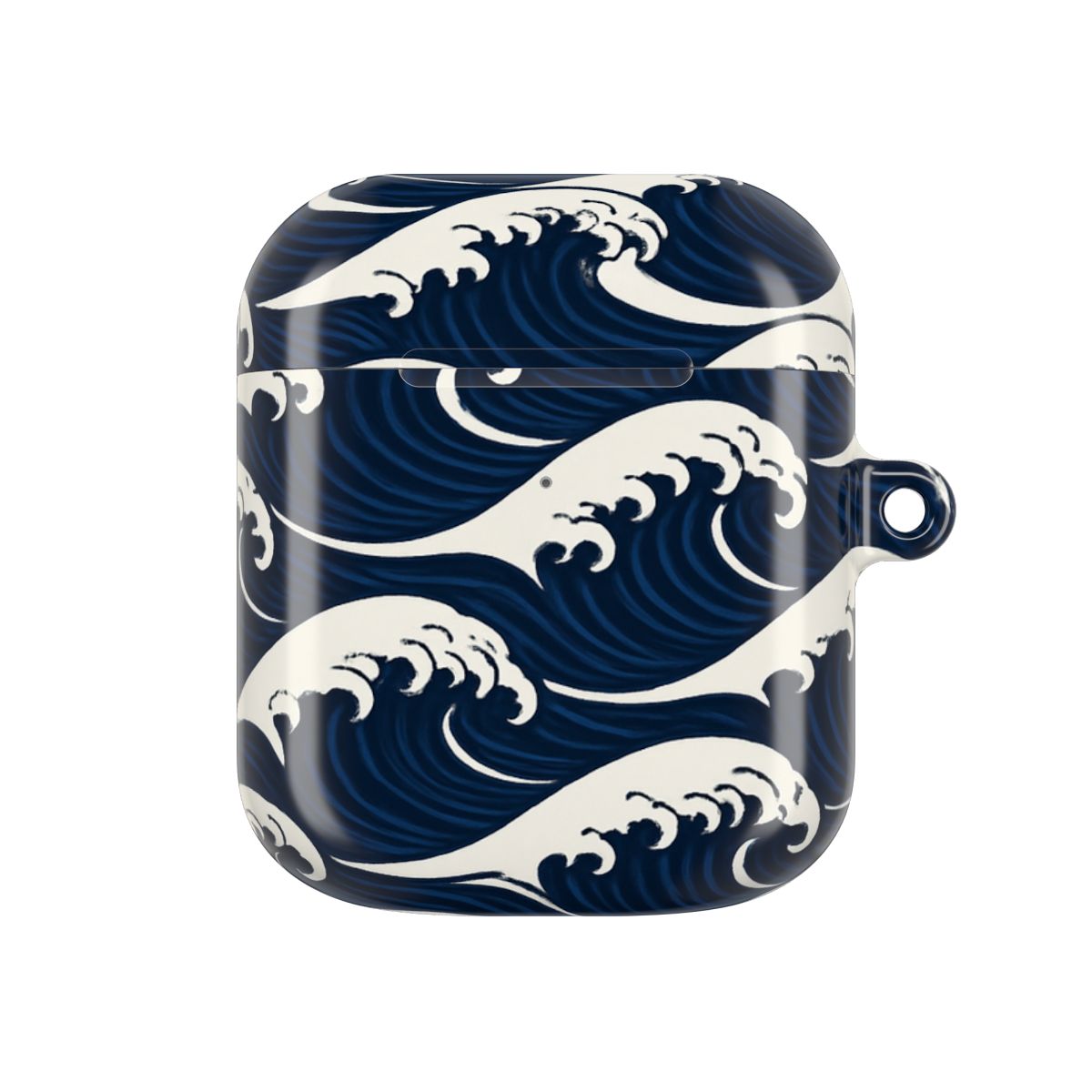 Japan Traditional Wave Crest Motif Earphone Case