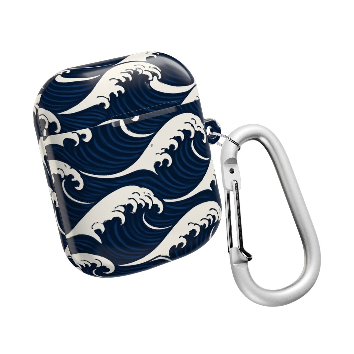 Japan Traditional Wave Crest Motif Earphone Case