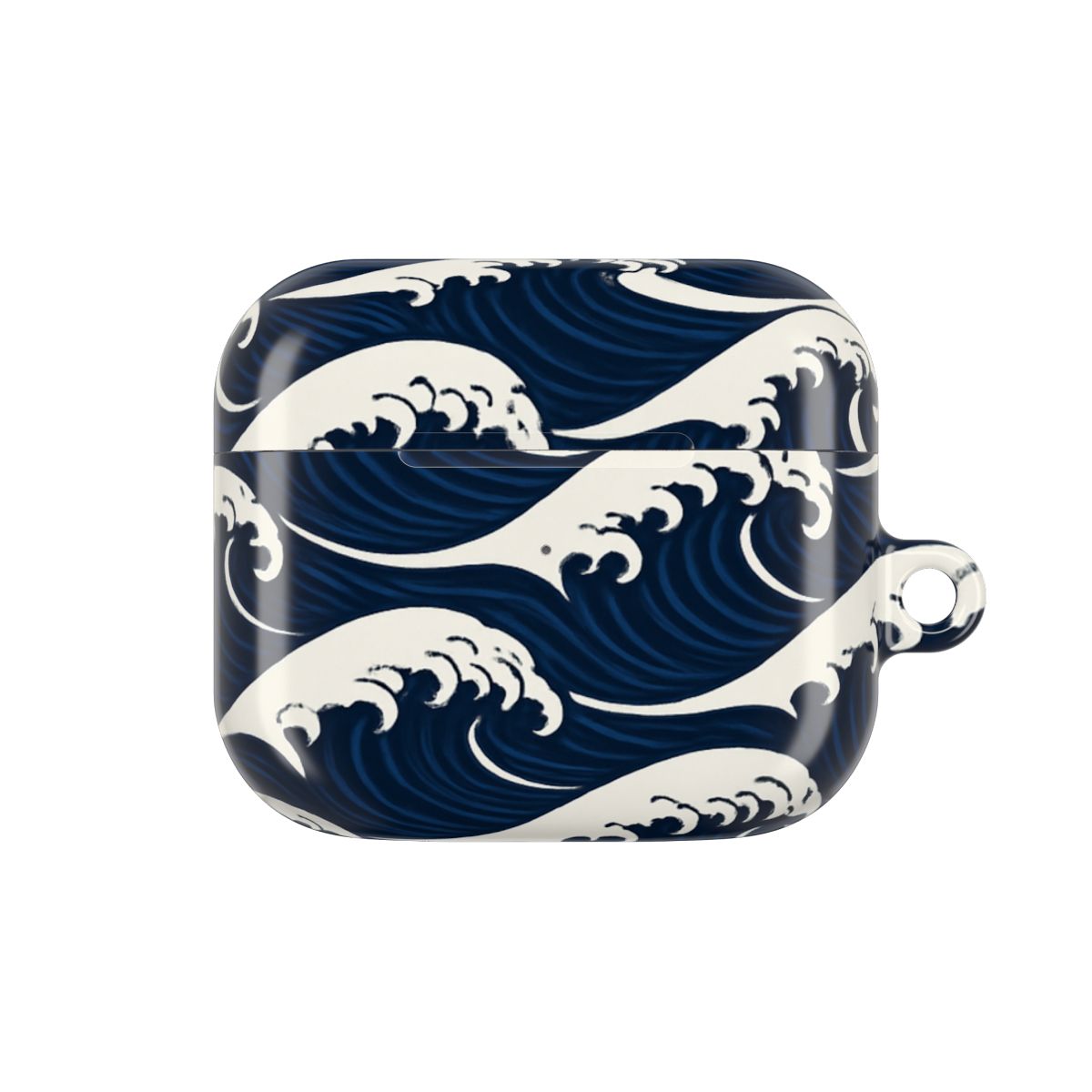Japan Traditional Wave Crest Motif Earphone Case