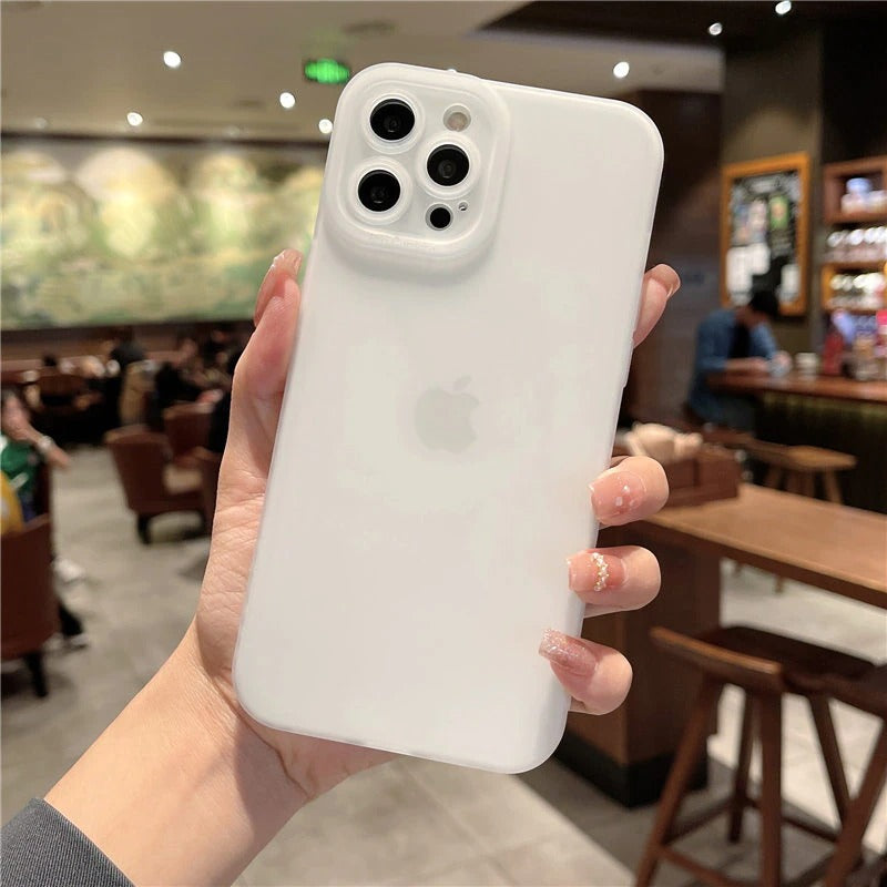 Shockproof Matte Silicone Soft Camera Protection Phone Case For iPhone