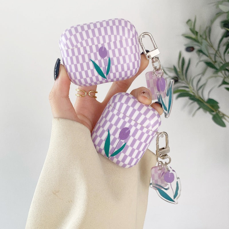 Airpods Tulip flower case with pendant