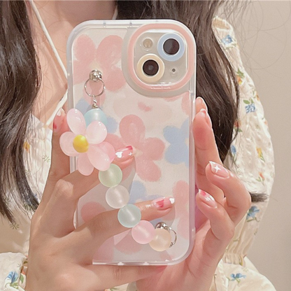 Candy Color Flower Bracelet Phone Case For iPhones