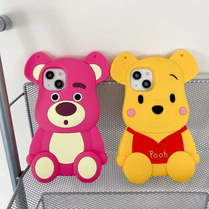 Silicon Cute Bear iPhone Case