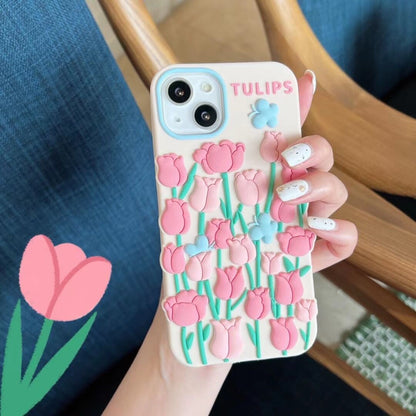 Pink Flower iPhone 13 Mobile Cover