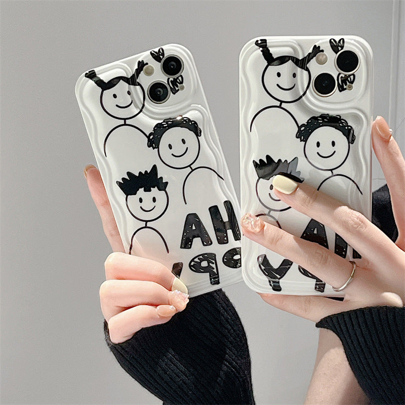 Happy Cartoon Faces Case For iPhones