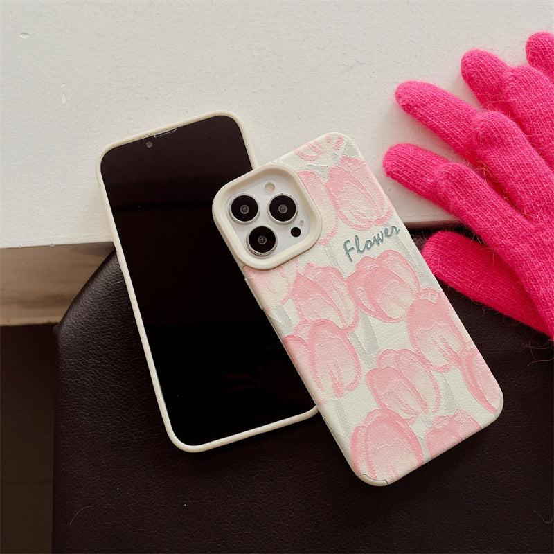 Pink Flowers Stylish Case For iPhones