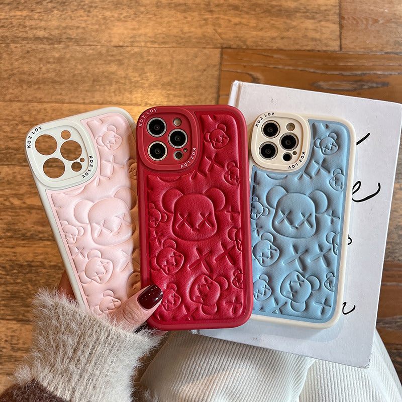 Stylish Embossed Cartoon Case For iPhones