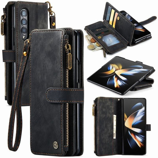 Heavy Duty Leather Case With Card Holder For Samsung Galaxy Z Fold 3 & 4