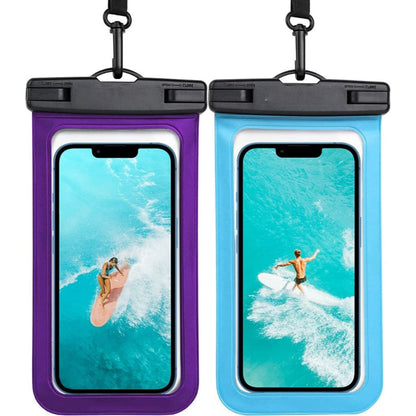 Universal Waterproof Phone Pouch, Waterproof Phone Case Compatible For iPhone 14 13 12 11 Pro Max XS Plus Samsung Galaxy S22 Cellphone Up to 7.2", IPX8 Cellphone Dry Bag For Vacation-2 Pack