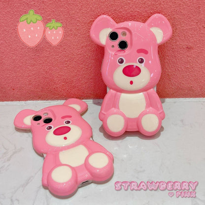 Cute Strawberry Bear iPhone Case