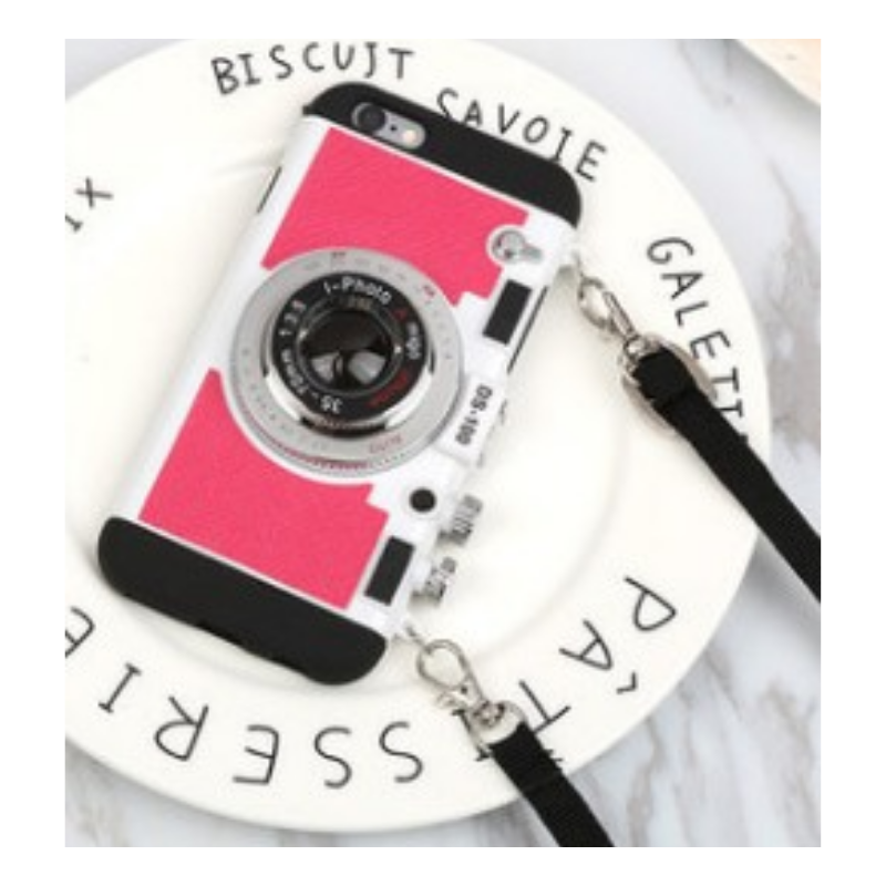 3D Retro Camera Cross-Body Rope Protective Cover For iPhones