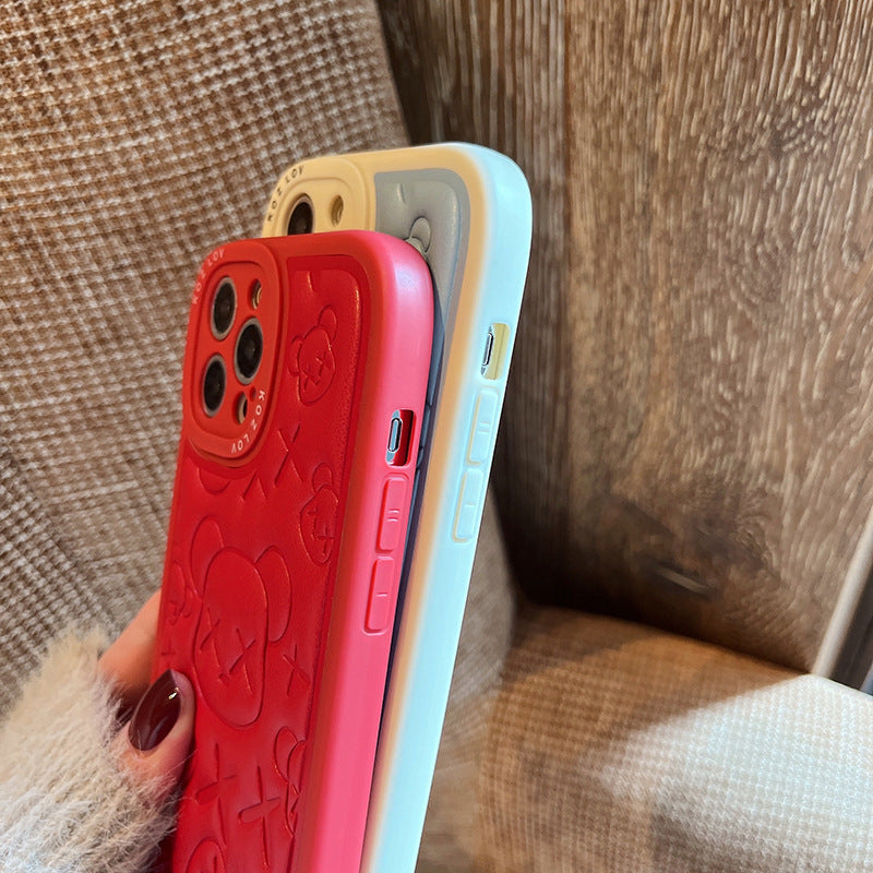 Stylish Embossed Cartoon Case For iPhones