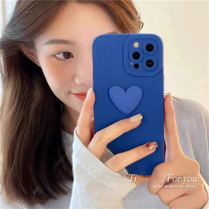 Embossed Heart Case For iPhones