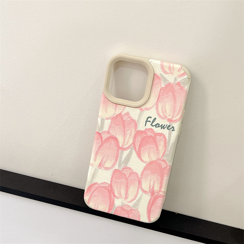 Pink Flowers Stylish Case For iPhones