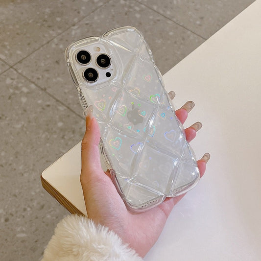 3D Diamond Crystal Clear Rhombus Phone Case For iPhones