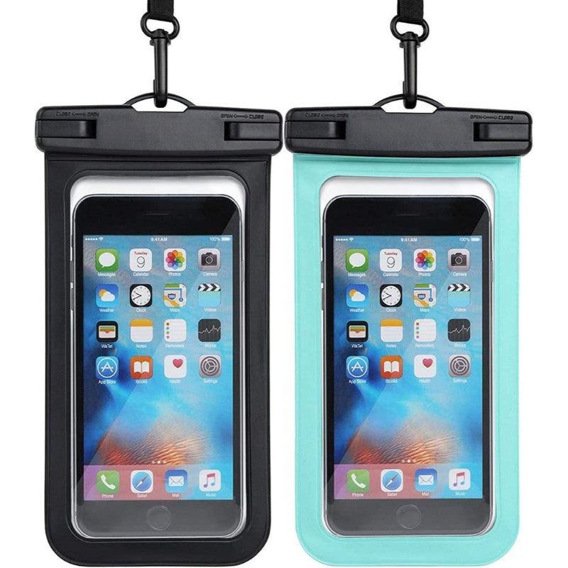 Universal Waterproof Phone Pouch, Waterproof Phone Case Compatible For iPhone 14 13 12 11 Pro Max XS Plus Samsung Galaxy S22 Cellphone Up to 7.2", IPX8 Cellphone Dry Bag For Vacation-2 Pack