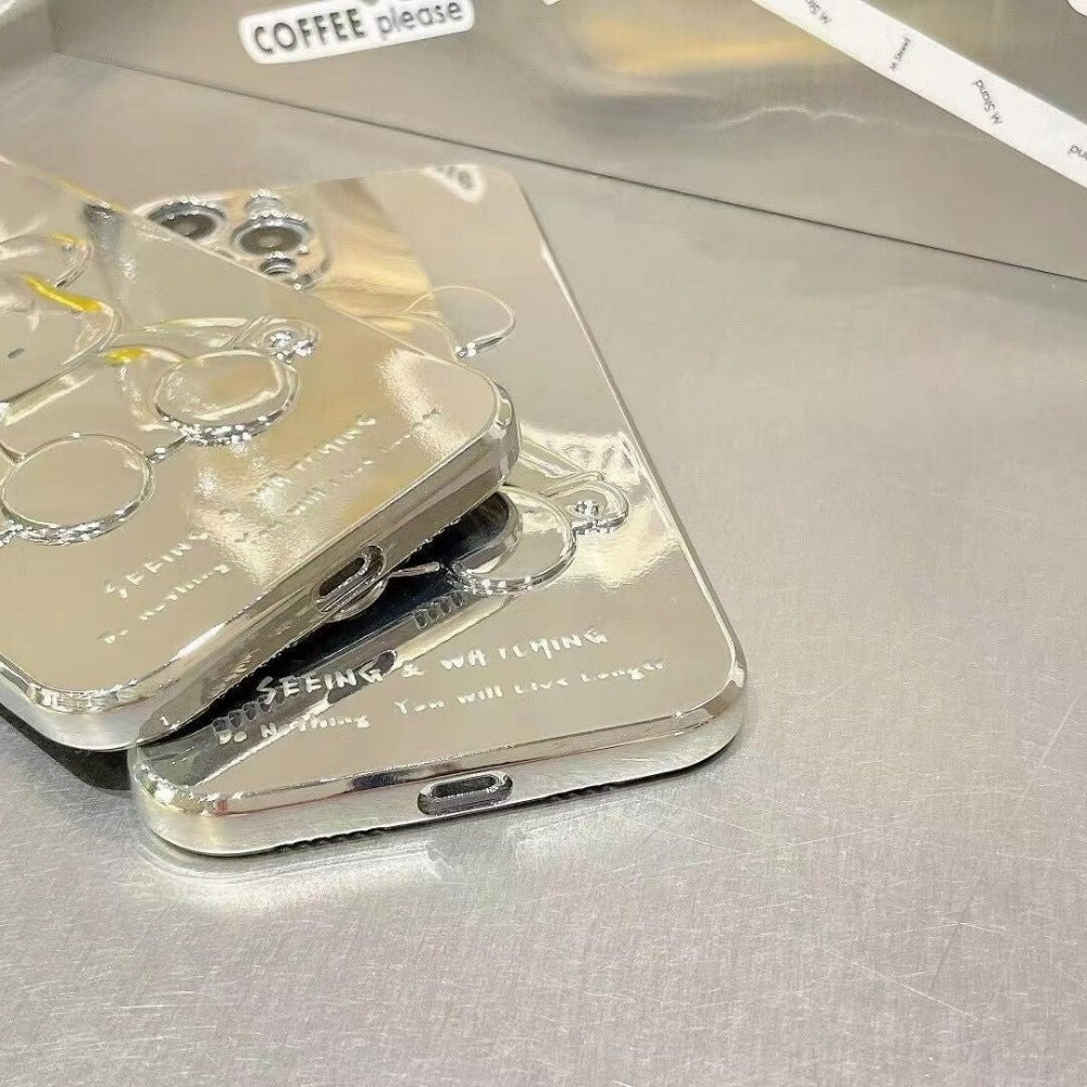 Electroplated Violent Bear iPhone Case