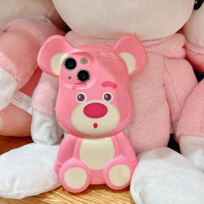 Cute Strawberry Bear iPhone Case