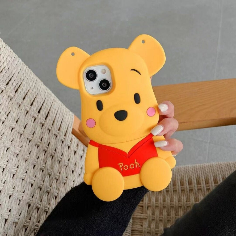 Silicon Cute Bear iPhone Case