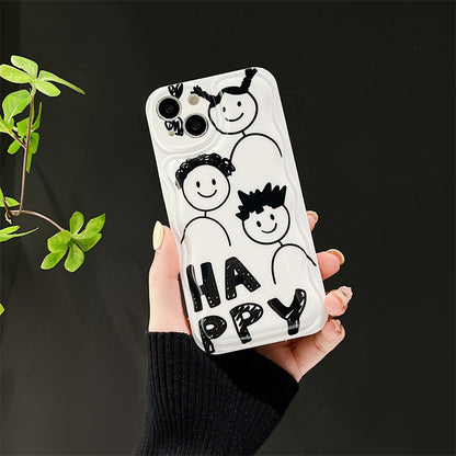 Happy Cartoon Faces Case For iPhones