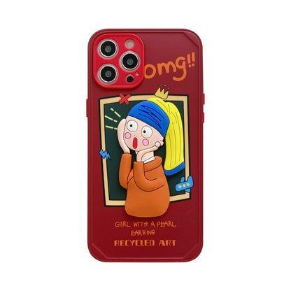 Funny Girl And Boy iPhone Case