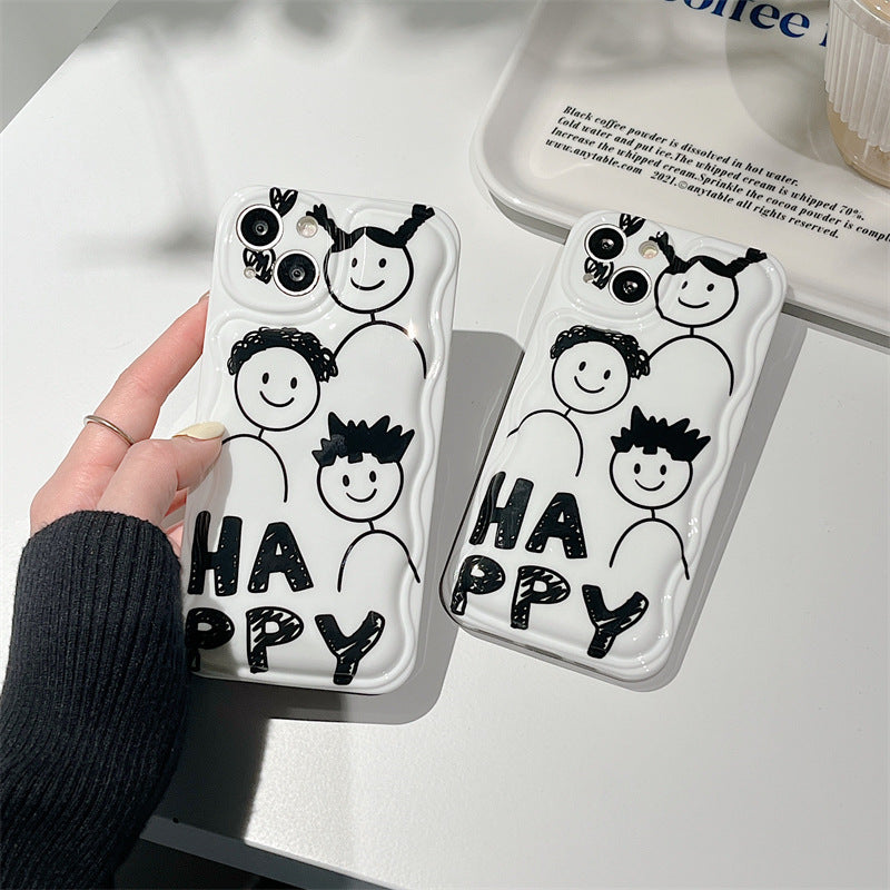 Happy Cartoon Faces Case For iPhones