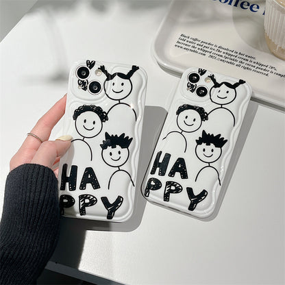 Happy Cartoon Faces Case For iPhones