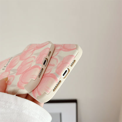 Pink Flowers Stylish Case For iPhones