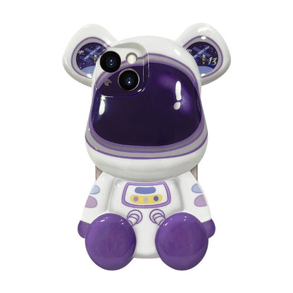 Purple Astronaut 3D iPhone Cases