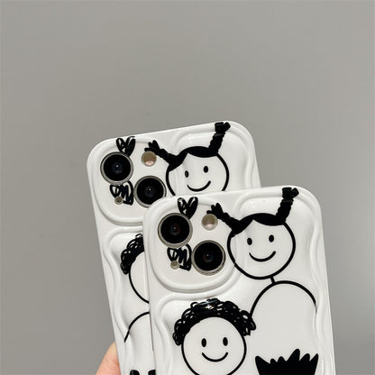 Happy Cartoon Faces Case For iPhones