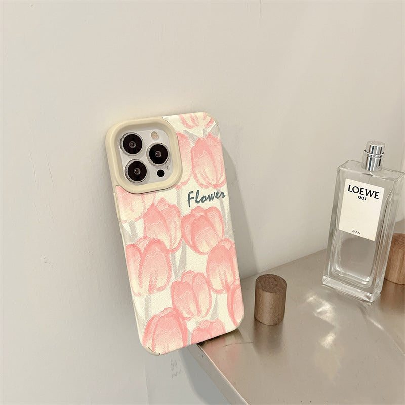 Pink Flowers Stylish Case For iPhones