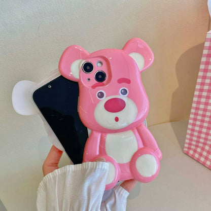 Cute Strawberry Bear iPhone Case