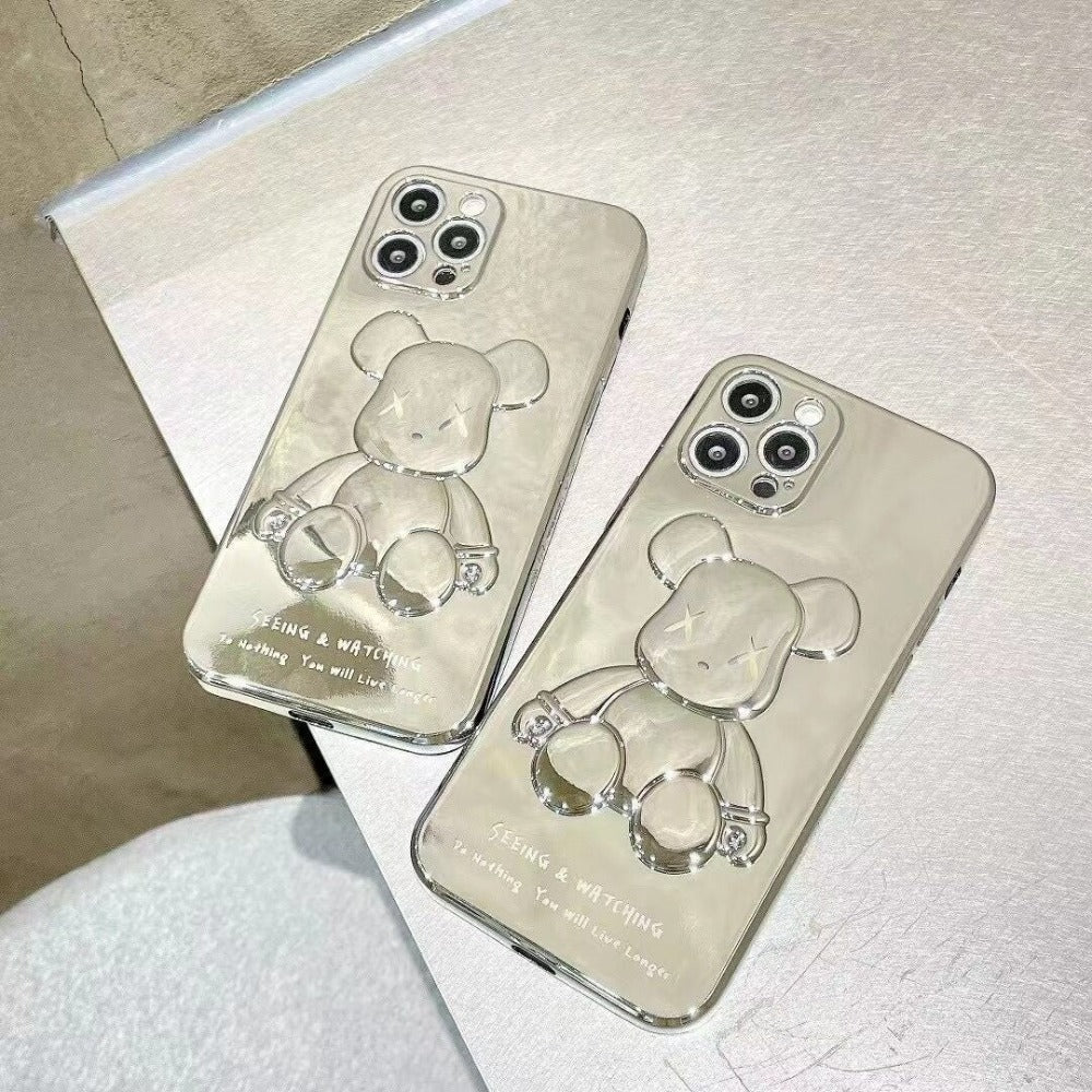 Electroplated Violent Bear iPhone Case