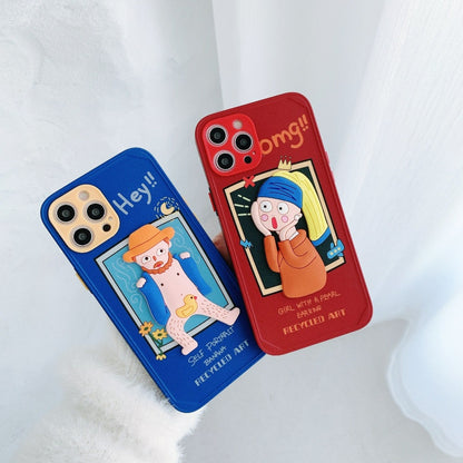 Funny Girl And Boy iPhone Case