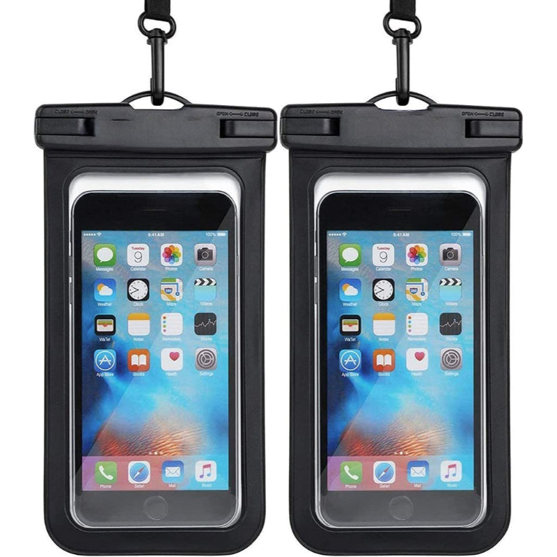 Universal Waterproof Phone Pouch, Waterproof Phone Case Compatible For iPhone 14 13 12 11 Pro Max XS Plus Samsung Galaxy S22 Cellphone Up to 7.2", IPX8 Cellphone Dry Bag For Vacation-2 Pack