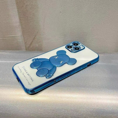 Electroplated Transparent Bear iPhone Case