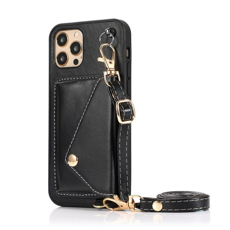 New Design Card Slot PU Leather Case For iPhones