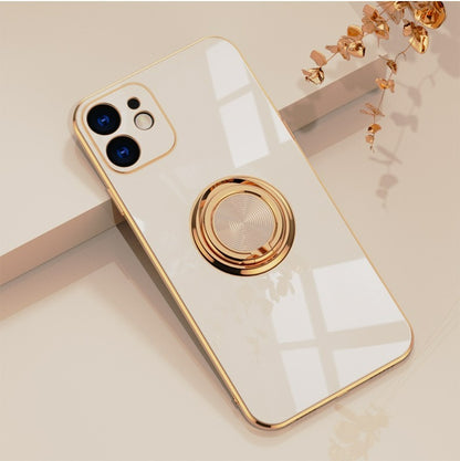 Electroplate Solid Fashion Magnet Ring Holder iPhone Case