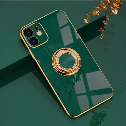 Electroplate Solid Fashion Magnet Ring Holder iPhone Case