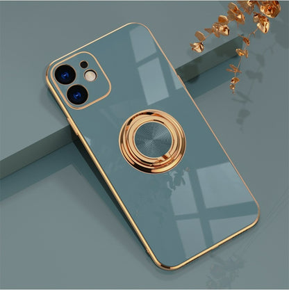 Electroplate Solid Fashion Magnet Ring Holder iPhone Case