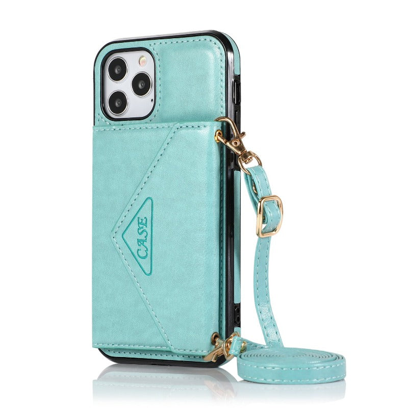 Leather Wallet Crossbody Case With Strap For iPhones