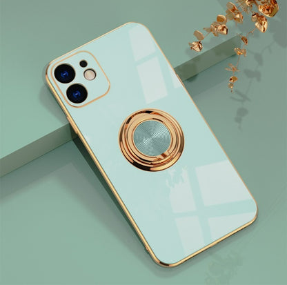 Electroplate Solid Fashion Magnet Ring Holder iPhone Case