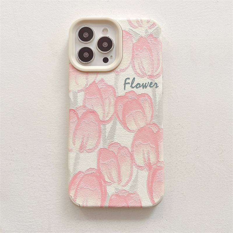 Pink Flowers Stylish Case For iPhones