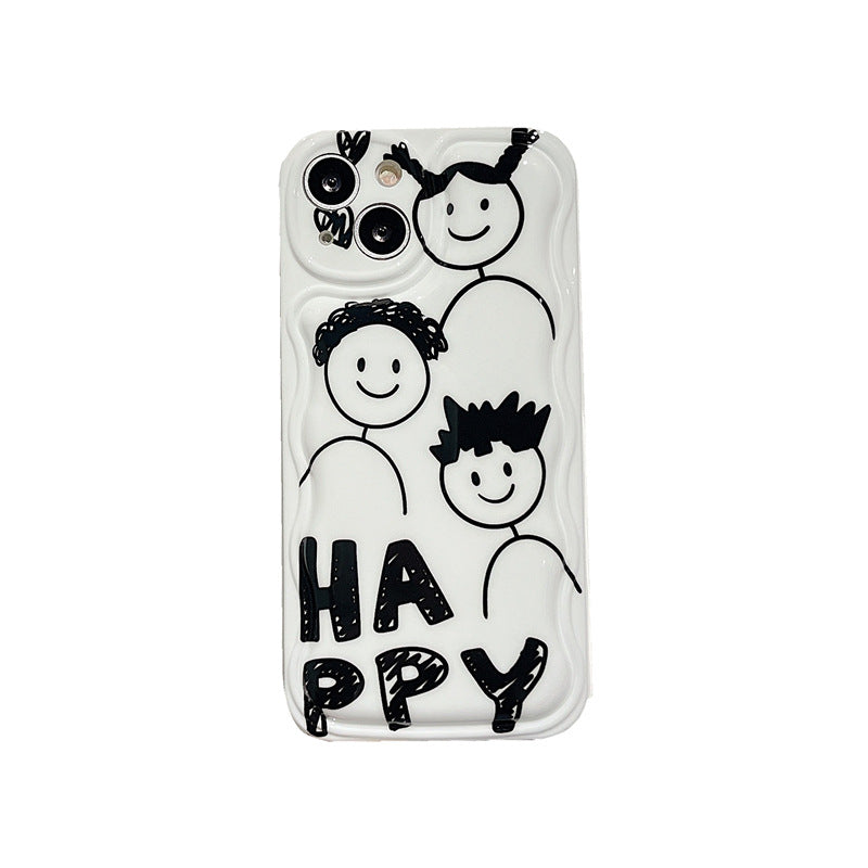 Happy Cartoon Faces Case For iPhones