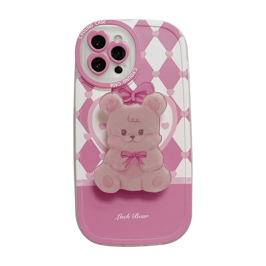 Teddy Case with Pop-up Holder For iPhones