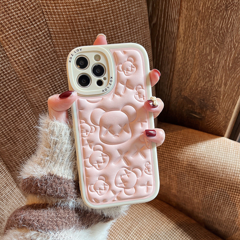 Stylish Embossed Cartoon Case For iPhones